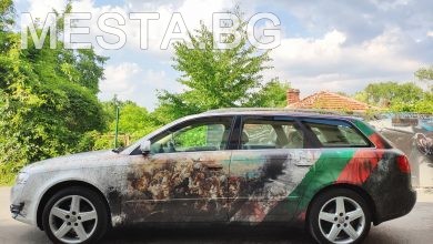 Автомобил,българия,шествие,знаме